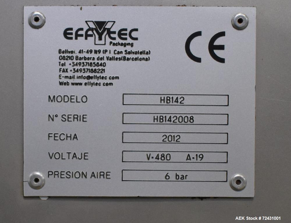 Used Effytec HB-142 Simplex Horizontal Pouch Machine – Servo Auger Filler, 110 CPM